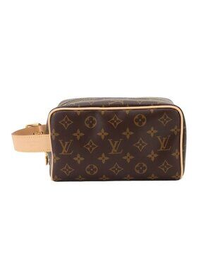 Louis Vuitton Monogram Rocker Dopp Kit Hand Bag Brown